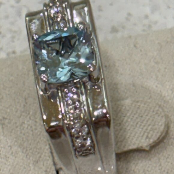 Karis 925 Sterling Silver Blue Topaz STS Ring - Picture 4 of 15